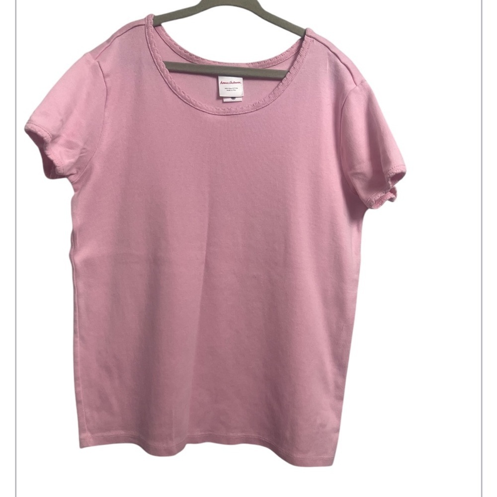 hanna andersson adventure pink pima cotton t-shirt top 150 can US 12 years